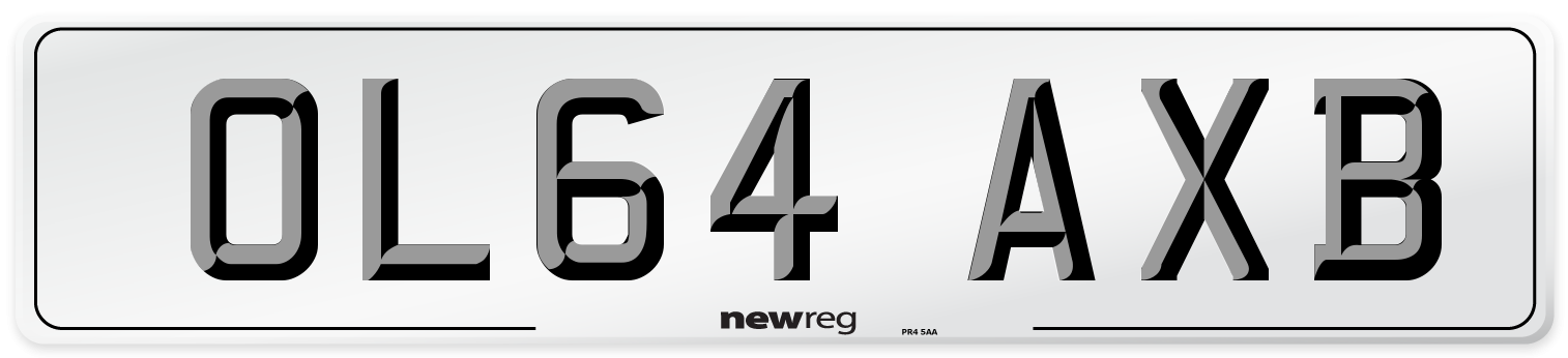 OL64 AXB Number Plate from New Reg